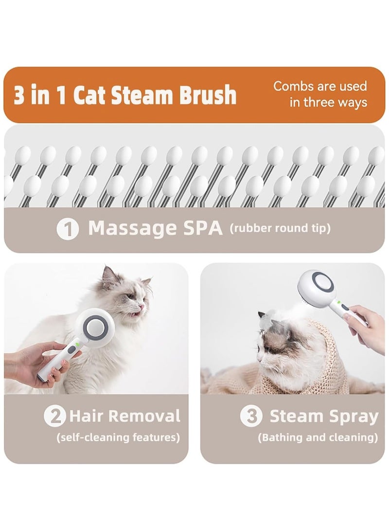 general Cat Steam Brush, 3-in-1 Cat Steam Brush with Water Tank, Pet Grooming Brush for Shedding, Tangled and Loose Hair - Perfect for Longhair and Shorthair Cats - With Release Button Suitable for Travel - Image 4