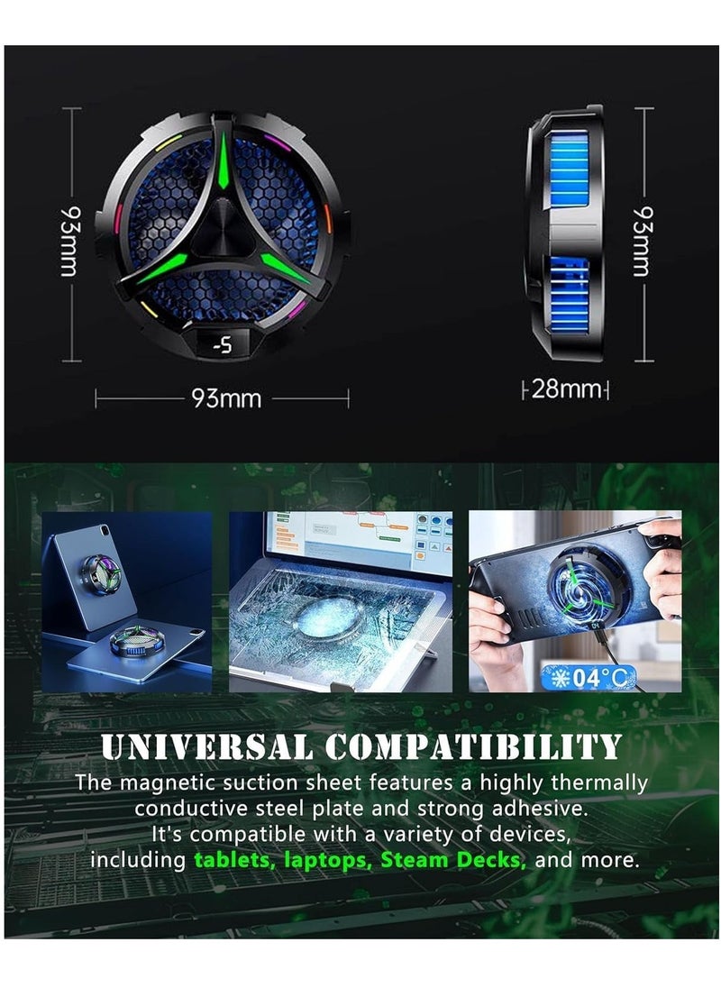 ELTRAZONE Magnetic Tablet Cooler – High-Performance Cooling Radiator with Temperature Display, Universal Cooling for iPad, Surface Pro, Tablets & More – Improved Heat Dissipation for Gaming, Streaming, and Intensive Use - Image 2