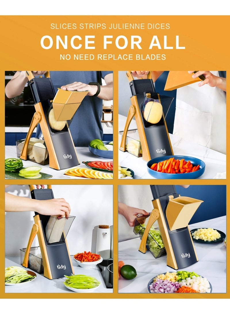 تيدي قطاعة المطبخ الإحترافية ،تصميم مبتكر يسهل تقطيع الشبس والبطاطس والخضروات باشكال واحجام مختلفة - Image 5