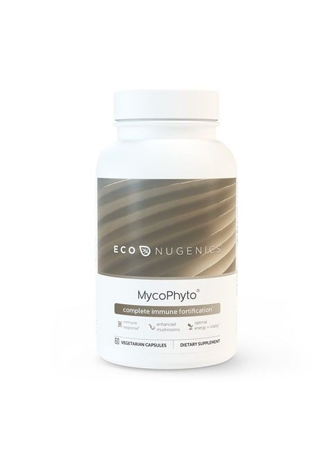 MycoPhyto Complex - 60 Capsules - Immune System Support Mushroom Blend Supplement Reishi, Turkey Tail, Cordyceps, Maitake, Agaricus, Umbellatus- Cardio, Liver & Nootropic Brain Support