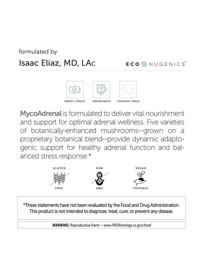 EcoNugenics - MycoPhyto Complex - 60 Capsules - Immune System Support Mushroom Blend Supplement Reishi, Turkey Tail, Cordyceps, Maitake, Agaricus, Umbellatus- Cardio, Liver & Nootropic Brain Support - Image 1