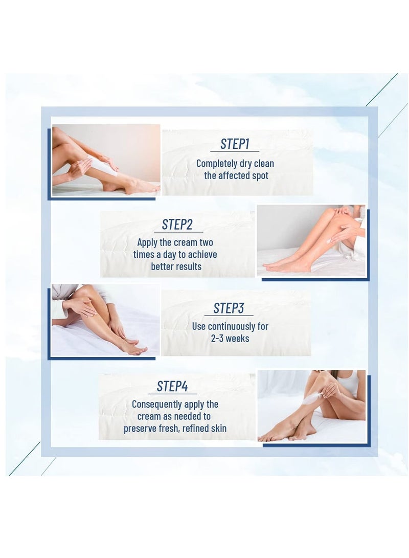 Kanza كريم يوريا 40% للأقدام المتشققة واليدين 150 جرام كريم اليد مزيل مسامير القدم كريم القدم لتشقق كعب القدم والمرفقين والأظافر والركبتين ومرطب البشرة وغسول اليوريا مع أقصى قدر من القوة للرجال والنساء - Image 3