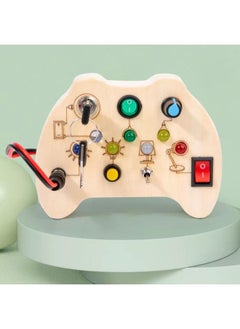 Generic Wooden Children's Educational Switch Power Led Light Busy Board Busy Light Button Early Education Educational Toys 