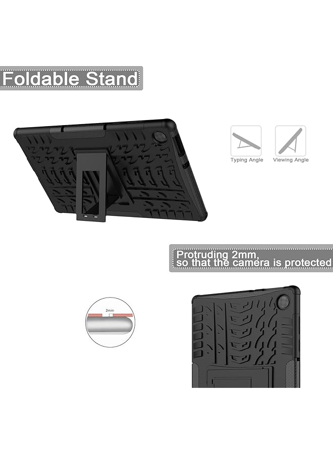 erorex Tablet Case For Lenovo Tab M10 Hd 2Nd Gen 10.1 Inch Eva Shockproof Tough Heavy-Duty Armor Anti-Drop Double Protective Cover With Stand For Lenovo Tab M10 Hd 2020 Tb-X306F Tb-X306X Black - Image 4