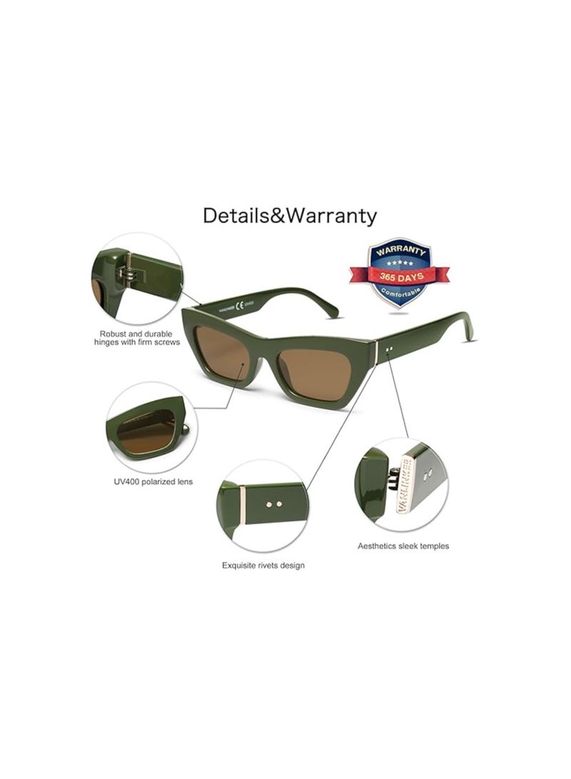 VANLINKER Retro Rectangle Polarized Sunglasses for Womens Men Trendy Classic Sunnies VL9772 - Image 4