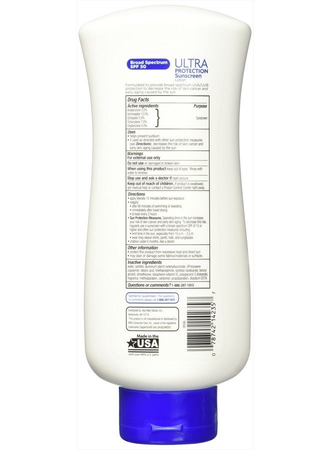 Equate Ultra Protection Sunscreen SPF 50 16oz Compare to Coppertone SPF 50 Lotion - Image 2