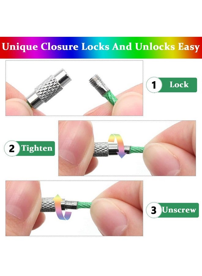 PALAY 16 Pcs Stainless Steel Keychain, 1.5Mm Coated Wire Keychain Cable Large Key Rings For Luggage Tags, Key Tags, Keyrings, Kitchen Utensils (15Cm*1.5Mm),Blue - Image 3