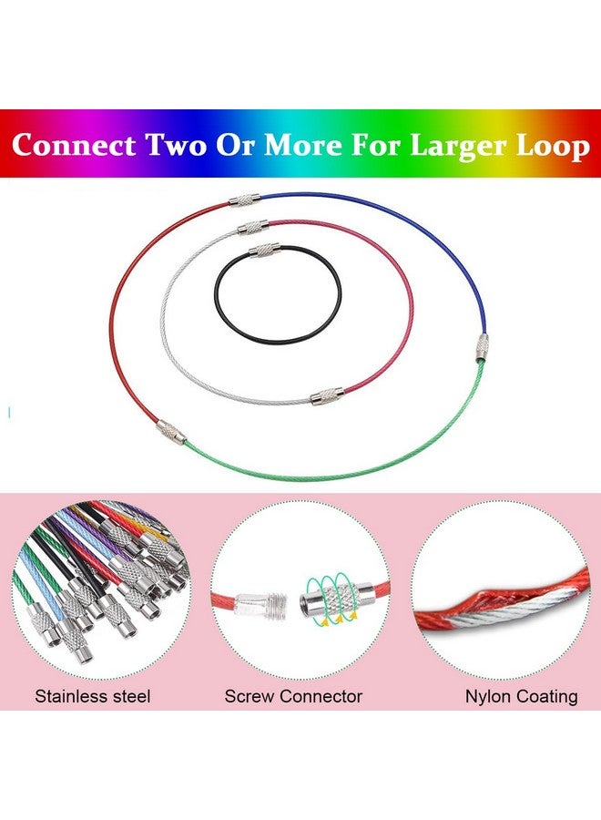 PALAY 16 Pcs Stainless Steel Keychain, 1.5Mm Coated Wire Keychain Cable Large Key Rings For Luggage Tags, Key Tags, Keyrings, Kitchen Utensils (15Cm*1.5Mm),Blue - Image 4