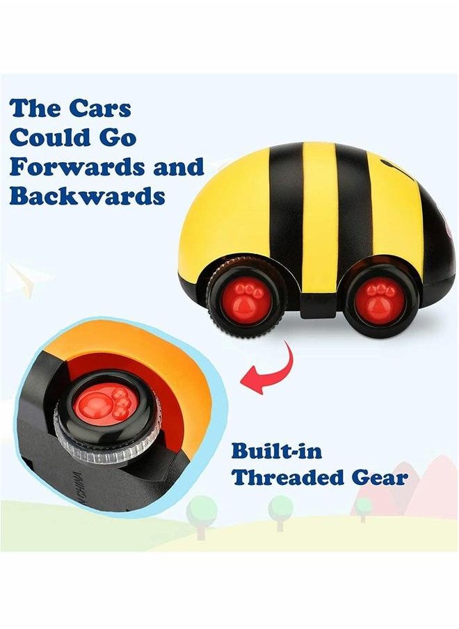 Animal Pull Back Toy Car, Cartoon Type Friction Power Car Game Set, Push and Toy, Party Gift, Gift for Boys Girls Over 3 Years Old (4 Pieces)  - Image 3