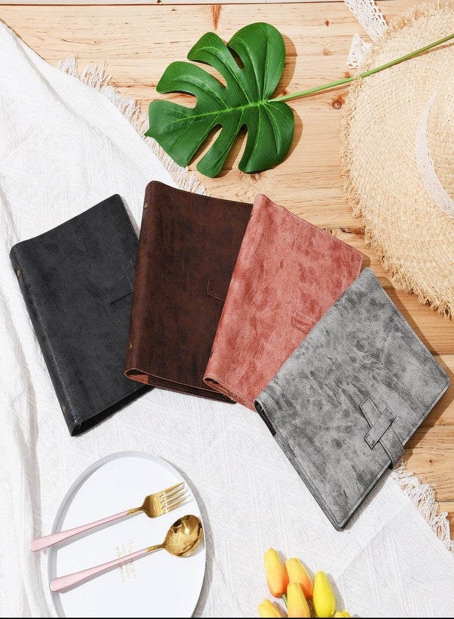 Wonderpool Leather Journal Refillable Binder A5 Writing Notebook Folder Organiser with Dotted Paper & Multi Pockets Cover for Business School Travel (A5, Grey) - Image 4
