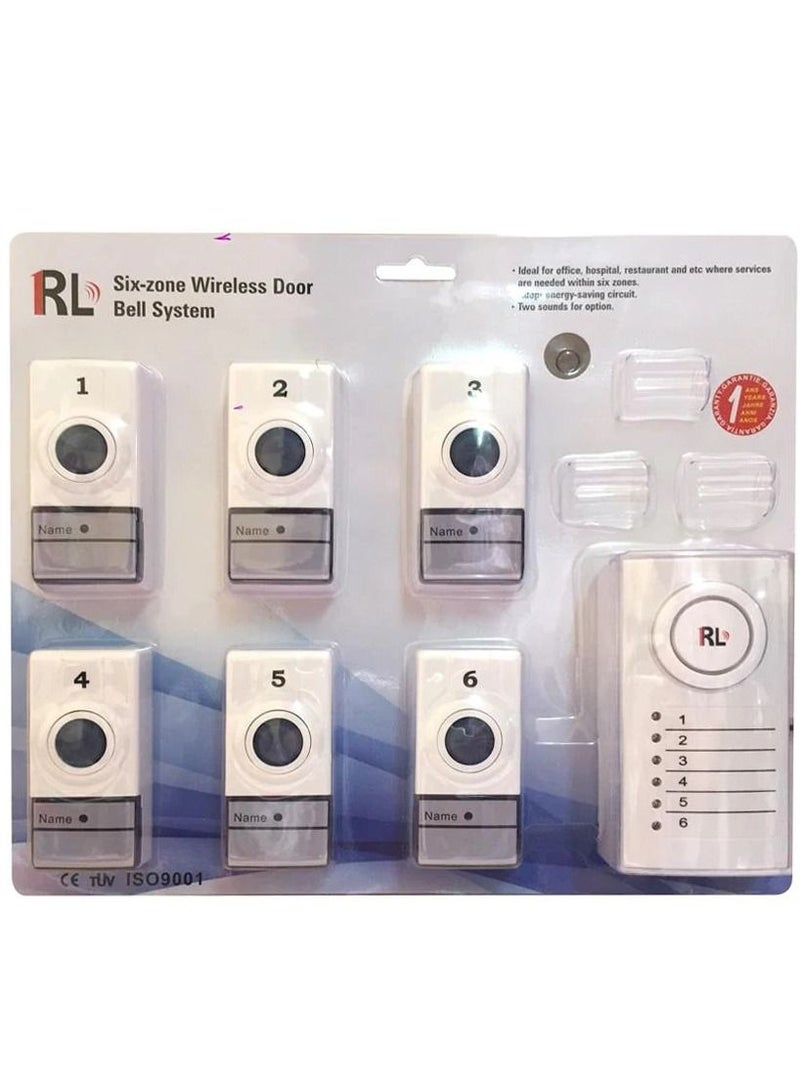 general Wireless Digital Doorchime Doorbell 6in1 Doorbell  Six Zone Doorbell System For House - Image 2