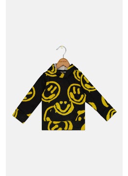 Originals by Brooklyn Cloth Toddlers Boy Allover Print Long Sleeves Sweatshirt, Black  - Image 1