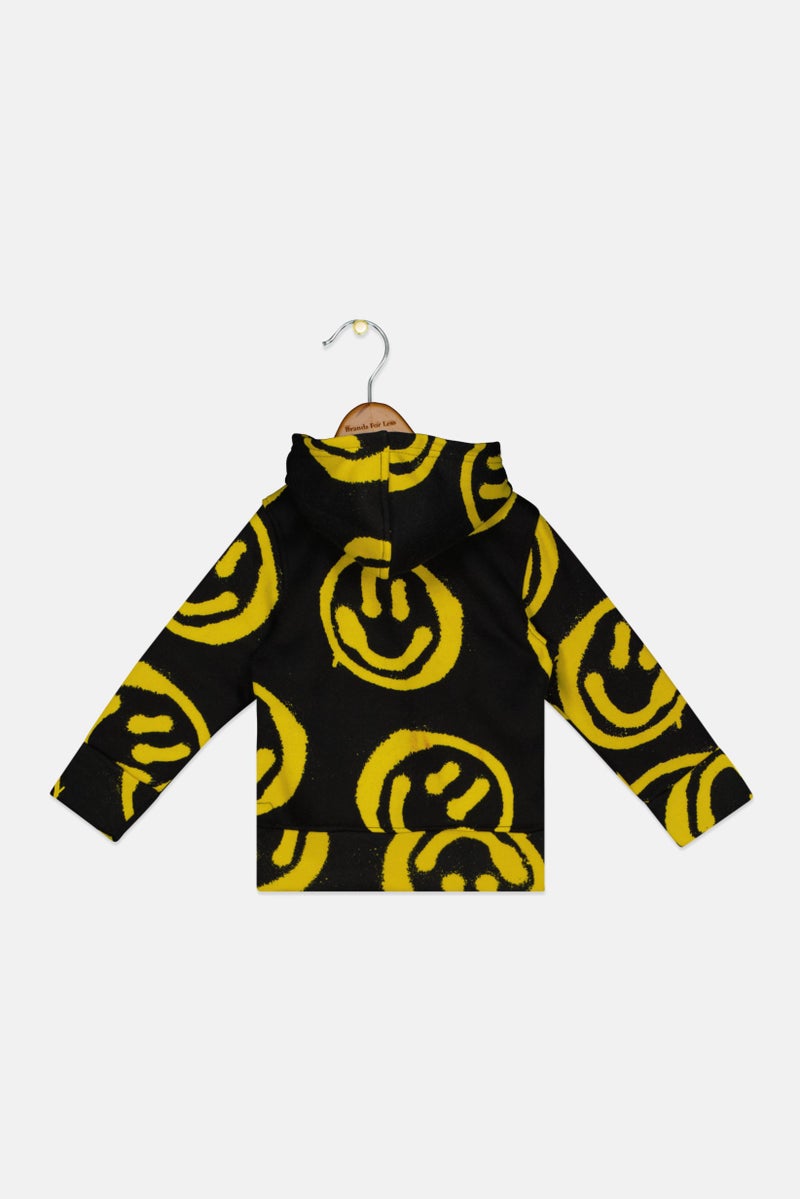 Originals by Brooklyn Cloth Toddlers Boy Allover Print Long Sleeves Sweatshirt, Black  - Image 2