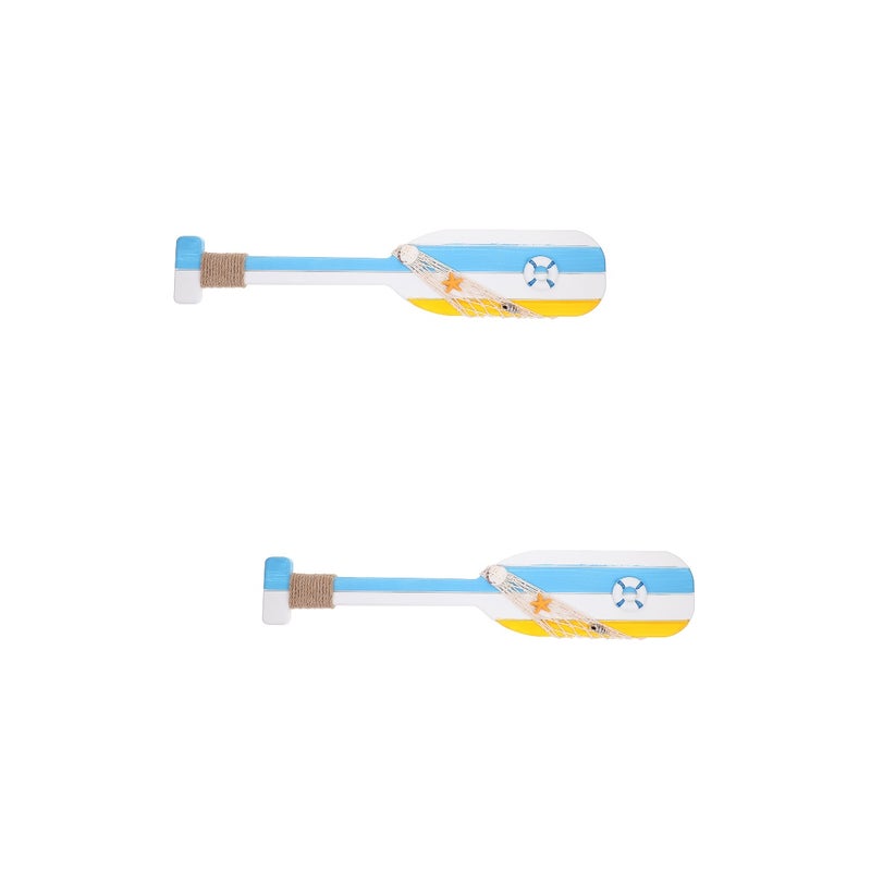 2pcs Nautical Oar Decoration Hanging Oar Pendant Wall Nautical Decor - Image 1