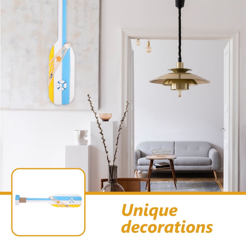 2pcs Nautical Oar Decoration Hanging Oar Pendant Wall Nautical Decor - Image 5