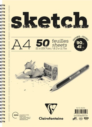 Clairfontaine Sketchbook A4 Wire 90 Gr 50 Yp - pzsku/Z7605A8A1D849EF41CF2BZ/45/_/1729199593/4ffa7a29-3792-4285-b359-3d077e96d091