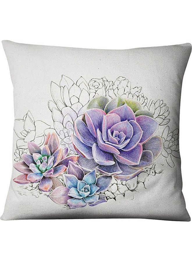 نيبمينينت غطاء وسادة ديكور أبيض/أرجواني/أخضر 45x45سم