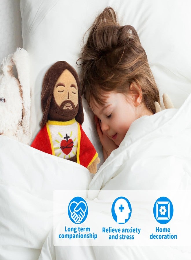 Yelakey 13.4" Jesus Plush Doll for Kids Jesus Plushie with Red Gold-Trimmed Shawl Christian Religious Gift for Christening & Easter Decoration (Red) - Image 5