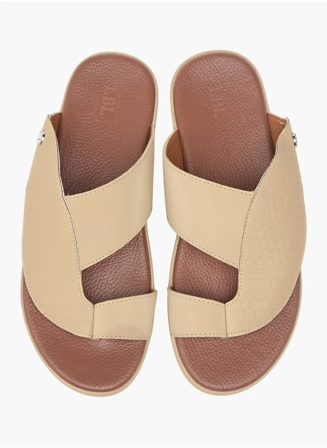 ال بي ال من شو اكسبرس Men's Textured Slip-On Arabic Sandals Ramadan Collection