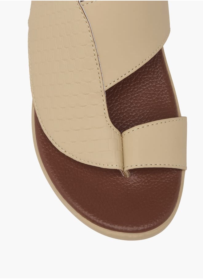 LBL by Shoexpress Men's Textured Slip-On Arabic Sandals  - Image 3