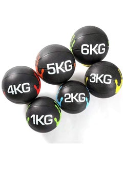 Generic Medicine Ball, Solid Rubber Gravity Bounce Ball - Non-Slip Durable Fitness Balance Exercise Ball (Multicolor)  - Image 4