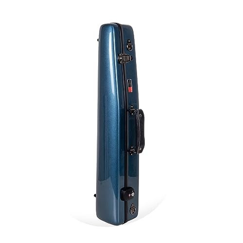 Crossrock Pro-Grade Straight Soprano Saxophone Case | Sapphire Blue Gloss, TSA Lock, Elite Protection, Detachable Backpack Straps, Accessory Pocket for Professional Musicians - Image 2