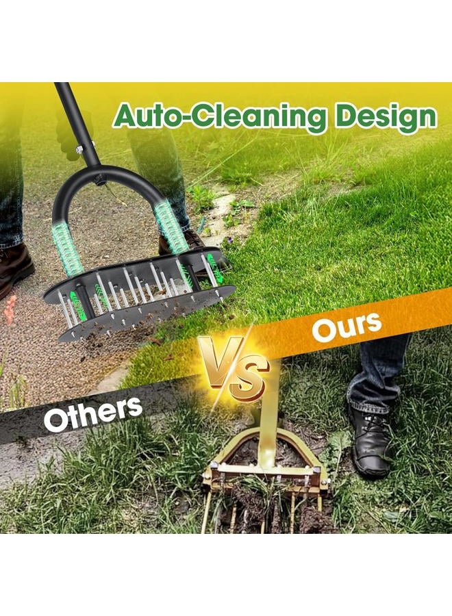 Onadak Lawn Aerator Spikes Aerating Tool, Manual Aeration Tools with Padded T-Handle, Wide Foot Plate - Image 3