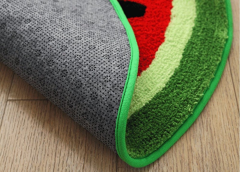 KUKISHOP Baby Round Creative Shaggy Watermelon Area Rugs and Carpet Soft Bedroom Home Carpet Mat Pad for Kids Play,Round 39.3" x 39.3" - Image 4