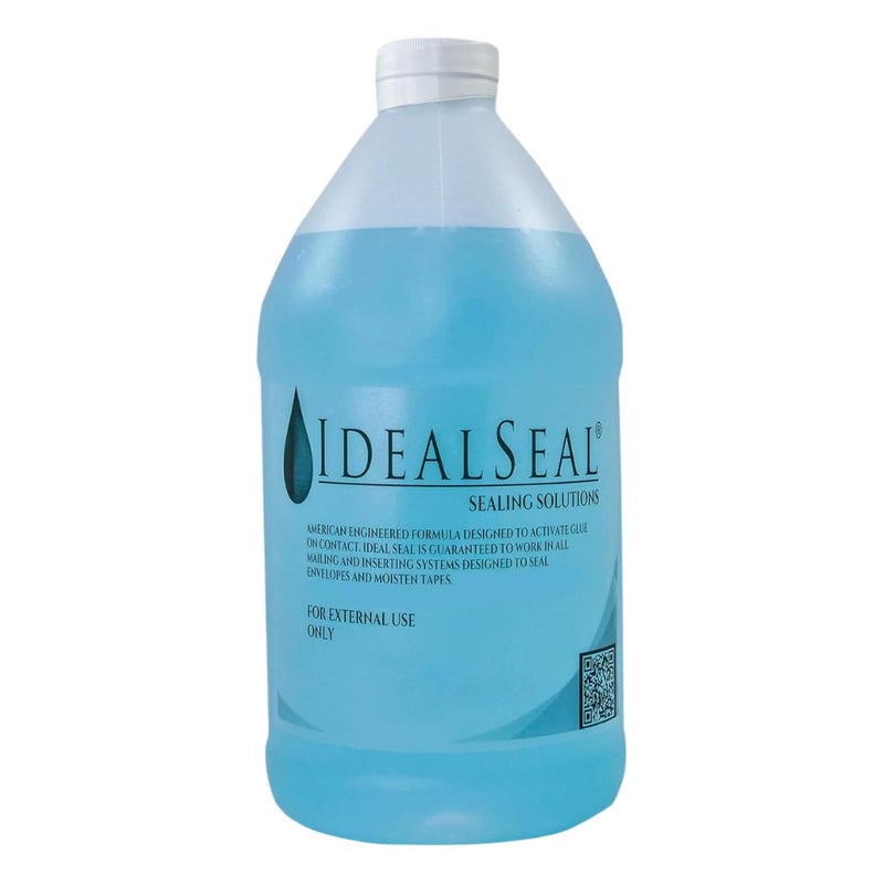 IdealSeal Envelope Liquid Moistener and Sealer - High-Efficiency, No-Mix Sealing Solution for Postage Machine and Mailing Systems - 64 oz