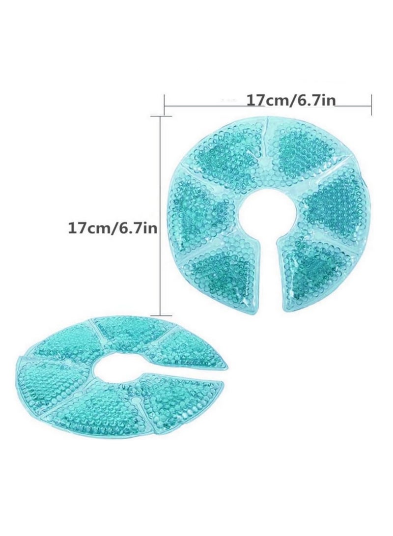 1 زوج من وسادات الثدي العلاجية للأمهات المرضعات - علاج ساخن/بارد للتخفيف من الاحتقان والتهاب الضرع وتحفيز إنتاج الحليب - Image 5