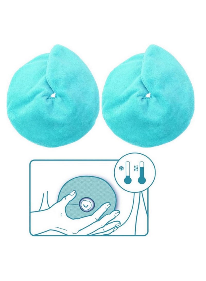 1 زوج من وسادات الثدي العلاجية للأمهات المرضعات - علاج ساخن/بارد للتخفيف من الاحتقان والتهاب الضرع وتحفيز إنتاج الحليب - Image 2
