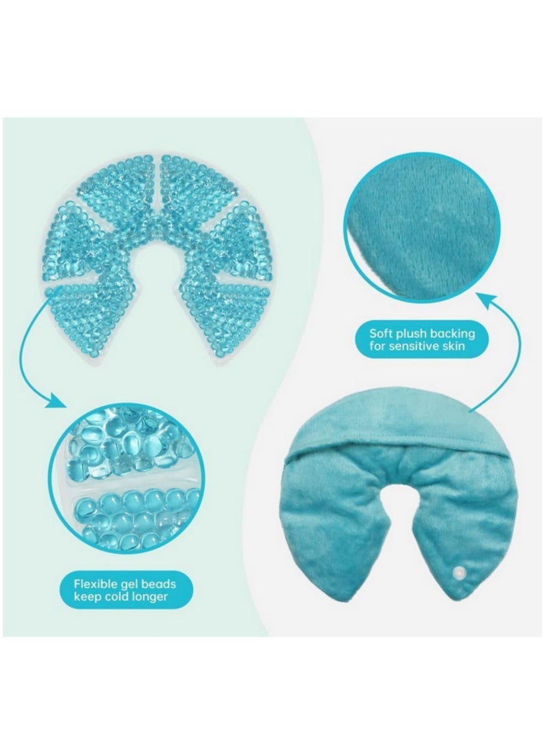 1 زوج من وسادات الثدي العلاجية للأمهات المرضعات - علاج ساخن/بارد للتخفيف من الاحتقان والتهاب الضرع وتحفيز إنتاج الحليب - Image 3