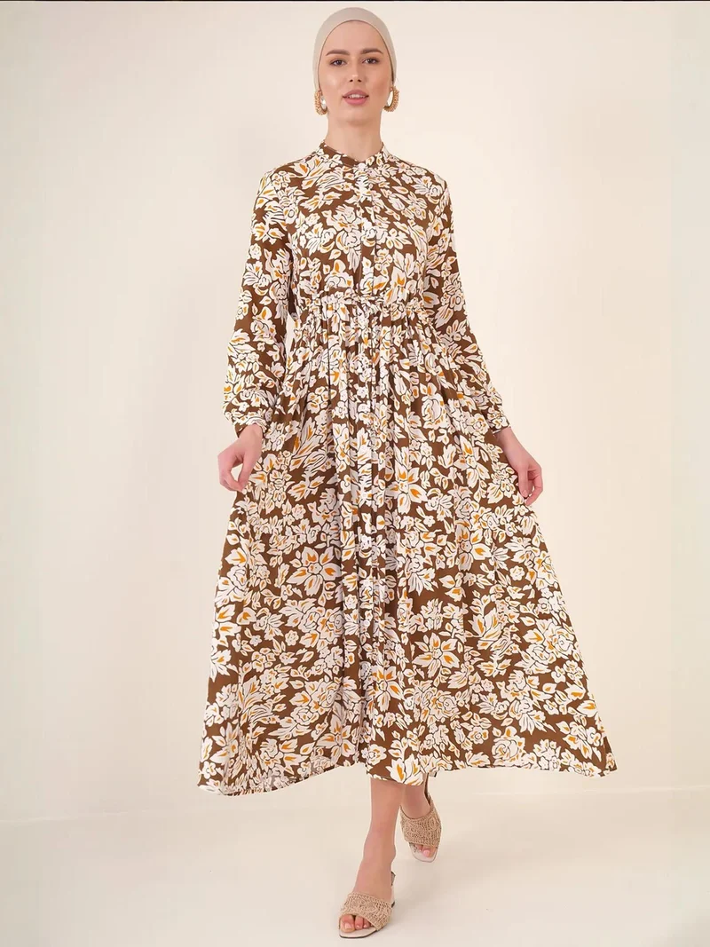 BIG DART BDART Maxi Dress with Patterned and Button Closure