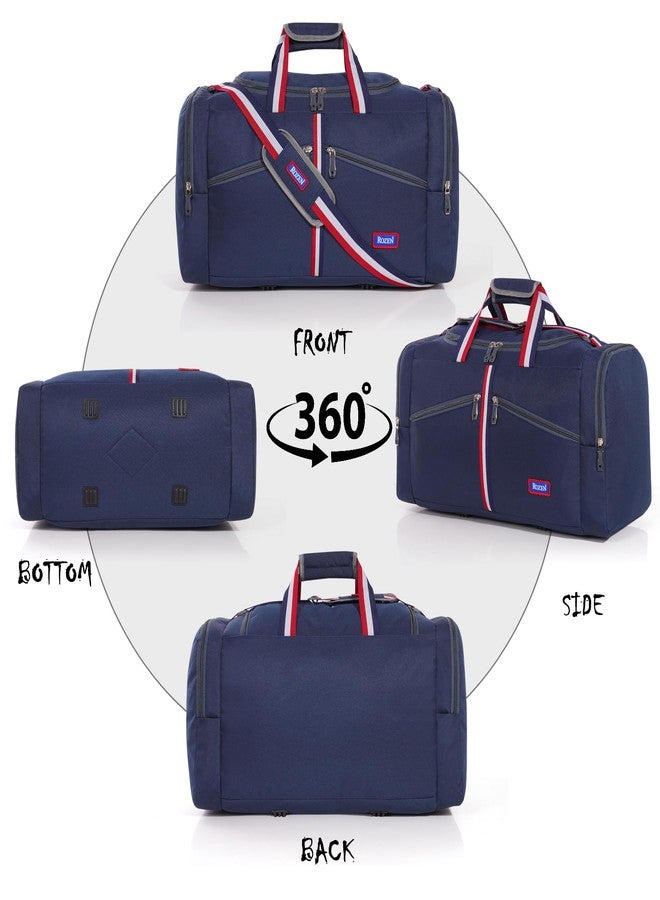 ROZEN حقيبة سفر روزن لليلة واحدة، حقيبة سفر من البوليستر للرجال والنساء، سعة 75 لتر (أزرق داكن) - Image 3