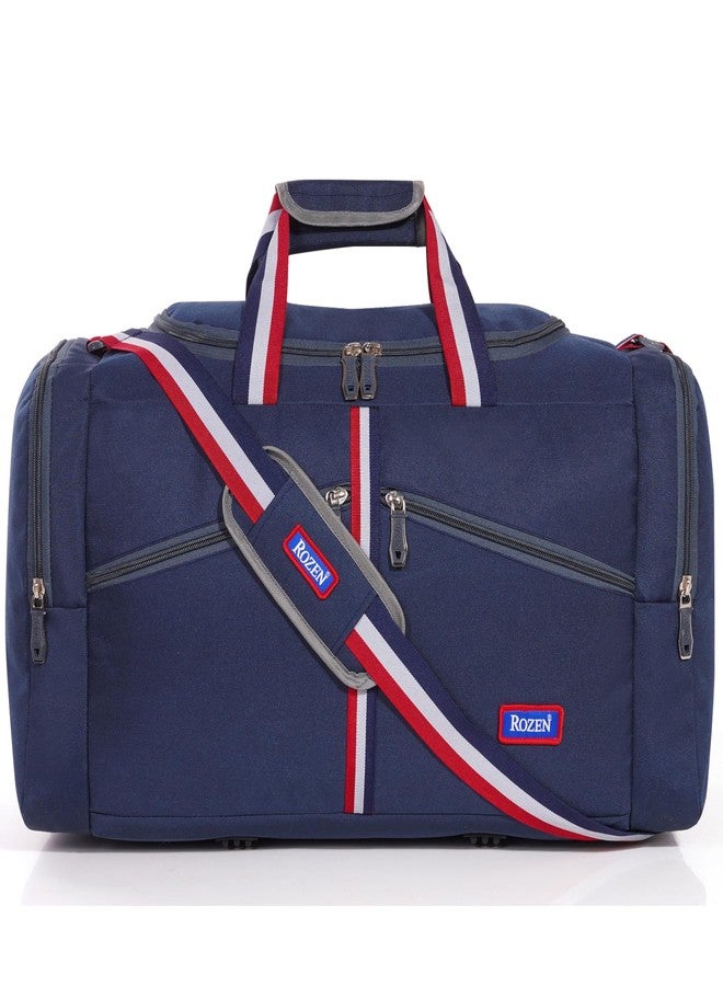 ROZEN حقيبة سفر روزن لليلة واحدة، حقيبة سفر من البوليستر للرجال والنساء، سعة 75 لتر (أزرق داكن) - Image 2