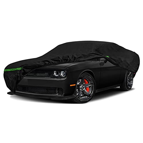 SPORTULI Car Covers Waterproof All Weather Replace for 2008-2025 Dodge Challenger, 6 Layers Custom-Fit Outdoor Full Car Covers with Zipper Door for Snow Rain Dust Hail Protection - Image 1