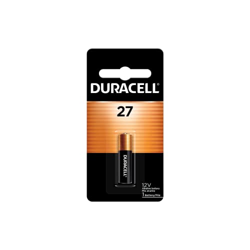 Duracell بطارية دوراسيل 27 12 فولت القلوية، عبوة 1 عددي، بطارية قلوية 27 12 فولت، تدوم طويلاً لمفاتيح السيارة، إنذارات السيارات، أجهزة تتبع GPS، وأكثر من ذلك - Image 1