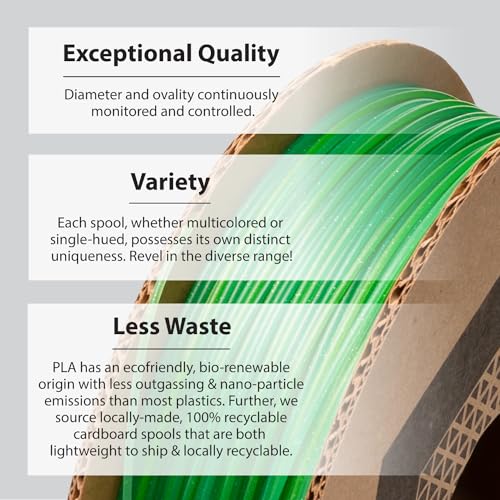 Proto-Pasta Protopasta Forest Fantasy HT PLA 3D Printer Filament 1.75mm 500g Multicolor Translucent Transition Glitter Filament; 3D Printing Filament on Recyclable Cardboard Spool for 3D Printers Like Creality - Image 4