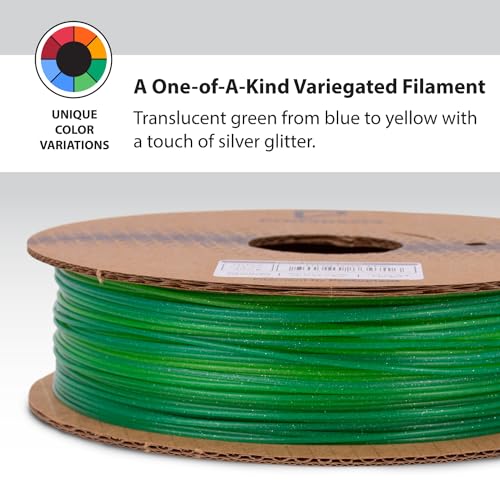 Proto-Pasta Protopasta Forest Fantasy HT PLA 3D Printer Filament 1.75mm 500g Multicolor Translucent Transition Glitter Filament; 3D Printing Filament on Recyclable Cardboard Spool for 3D Printers Like Creality - Image 3