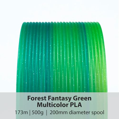 Proto-Pasta Protopasta Forest Fantasy HT PLA 3D Printer Filament 1.75mm 500g Multicolor Translucent Transition Glitter Filament; 3D Printing Filament on Recyclable Cardboard Spool for 3D Printers Like Creality - Image 2