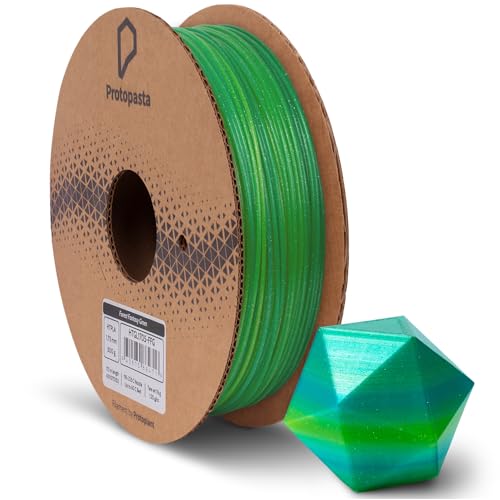 Proto-Pasta Protopasta Forest Fantasy HT PLA 3D Printer Filament 1.75mm 500g Multicolor Translucent Transition Glitter Filament; 3D Printing Filament on Recyclable Cardboard Spool for 3D Printers Like Creality - Image 1