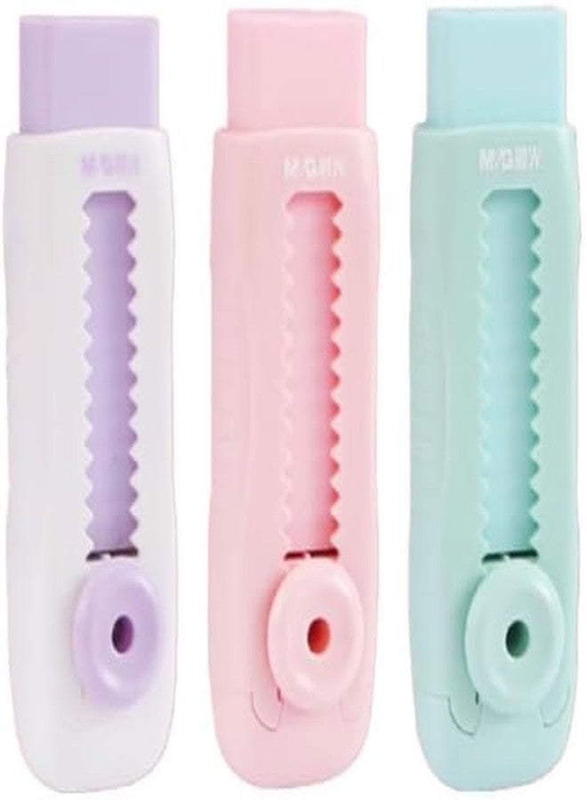 GANPUB 2Pcs Retractable Slide Erasers Bulk Cute Pencil Erasers Drawing Eraser Aesthetic Erasers Push Pull Eraser Back School Supplies for Office Small in Size Correction Products（Random Color） - Image 1
