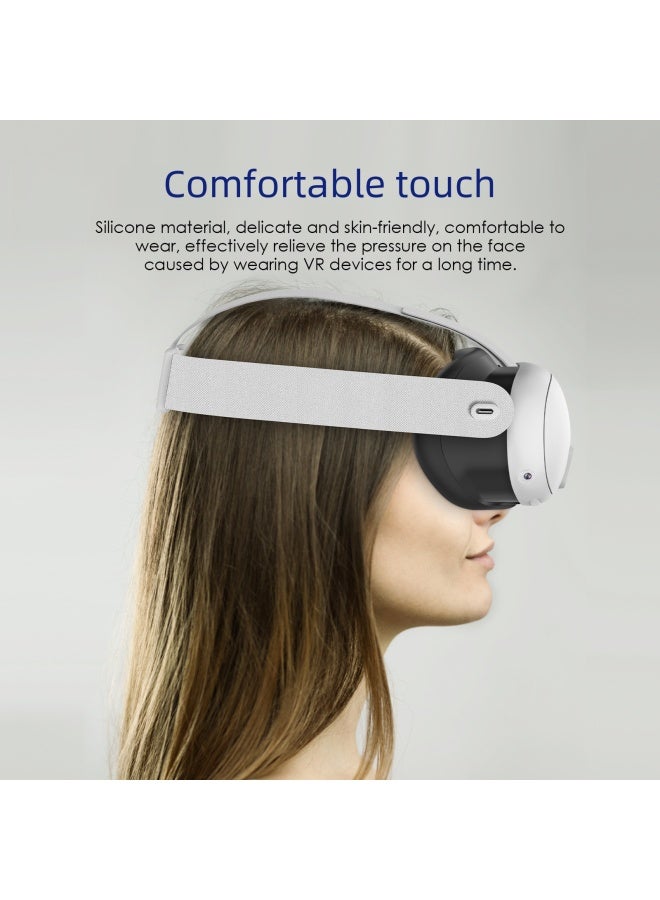Silicone Protective Cover Meta Quest3 Vr Headset Sweatproof Dustproof Face Mask Digital Computer/game Console Protective Shell-Product Color:Gray-Model:Silicone Nose Bridge - Image 5