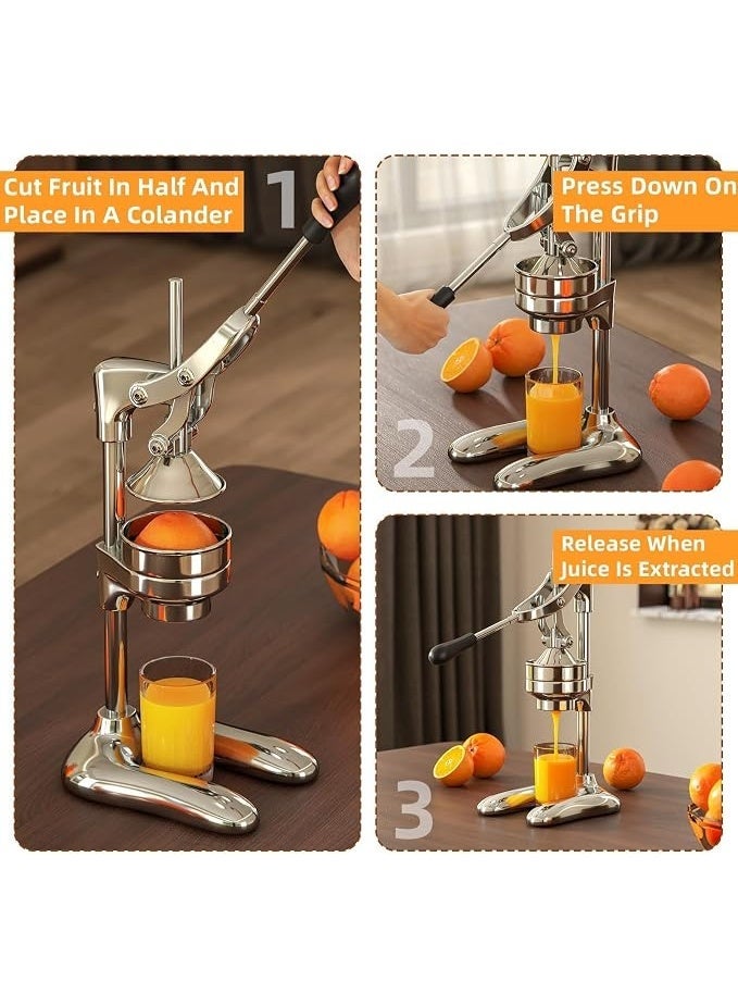 Executive LLC Manual Fruit Juicer, Citrus Press, Hand Press Juicer, Juice Squeezer, For Various Commercial and Family Gatherings, For Orange Lemon Dragon Fruit Pomegranate Watermelon (Black) - Image 2