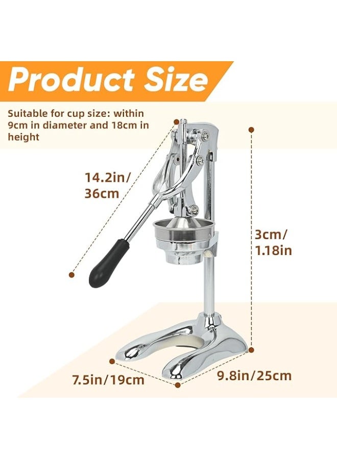 Executive LLC Manual Fruit Juicer, Citrus Press, Hand Press Juicer, Juice Squeezer, For Various Commercial and Family Gatherings, For Orange Lemon Dragon Fruit Pomegranate Watermelon (Black) - Image 5