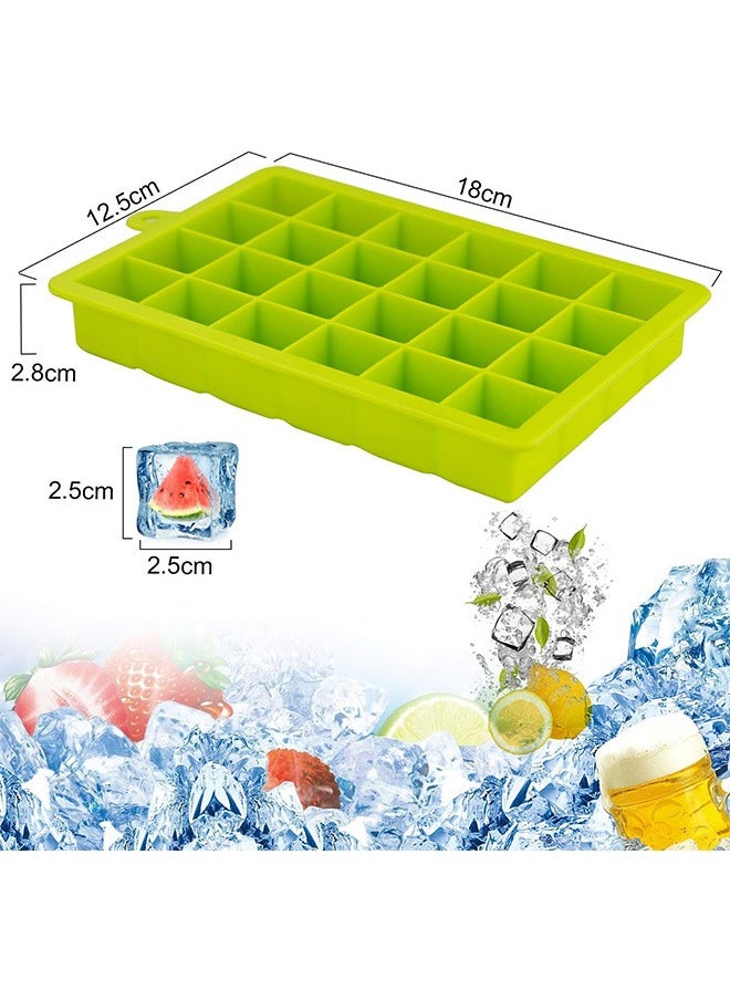 Garlo Ice Cube Trays 3 Pack, Silicone Ice Tray with Removable Lid Easy-Release Flexible Ice Cube Molds 24 Cubes per Tray for Cocktail, Whiskey, Baby Food, Chocolate, BPA Free.  - Image 2