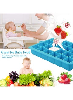 Garlo Ice Cube Trays 3 Pack, Silicone Ice Tray with Removable Lid Easy-Release Flexible Ice Cube Molds 24 Cubes per Tray for Cocktail, Whiskey, Baby Food, Chocolate, BPA Free.  - Image 3