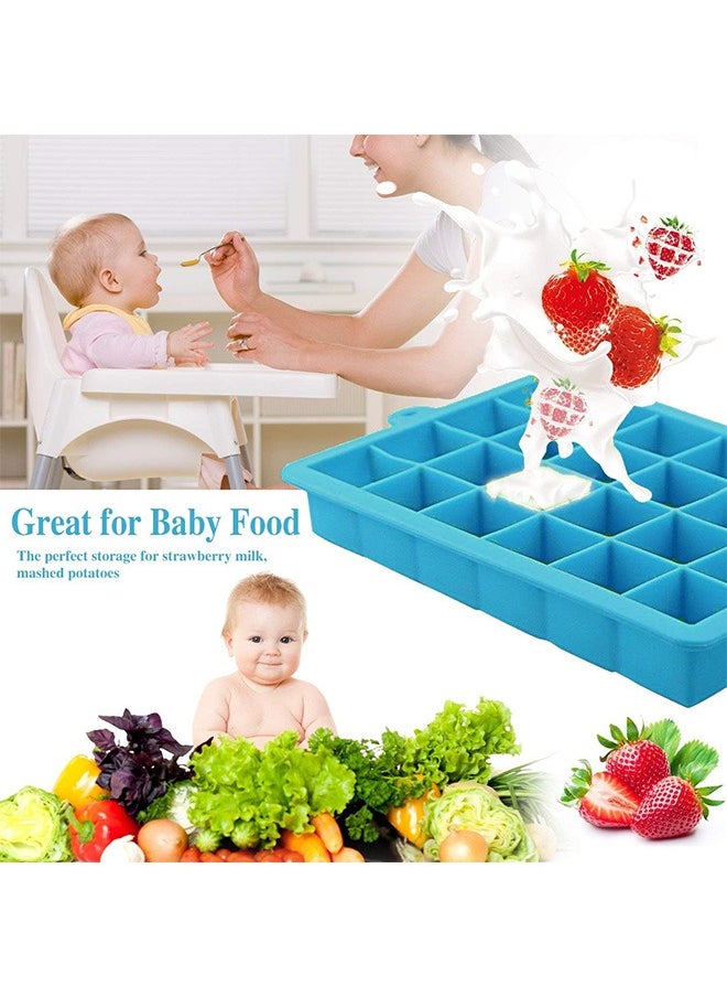 Garlo Ice Cube Trays 3 Pack, Silicone Ice Tray with Removable Lid Easy-Release Flexible Ice Cube Molds 24 Cubes per Tray for Cocktail, Whiskey, Baby Food, Chocolate, BPA Free.  - Image 3