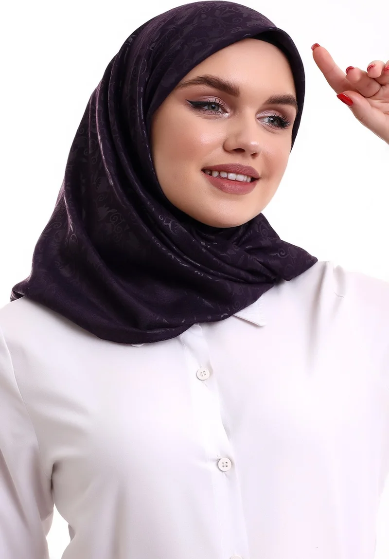 ايهفان اونلاين Kofra Patterned Head Scarf - Purple