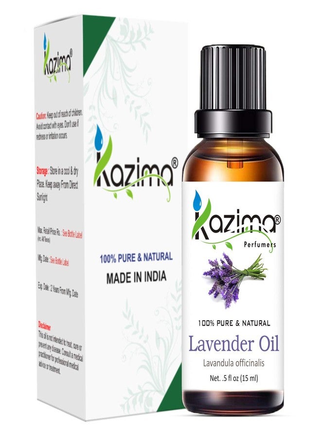 KAZIMA Combo of Lavender Oil and Tea Tree Oil - 100% Pure Essential Oil for Acne, Dandruff, Hair Growth, Body & Massage, 15 ml each - Image 3